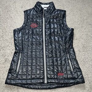 Stio Azura Puffer Vest Women Large Full Zip Primaloft Lightweight Black LOGO
